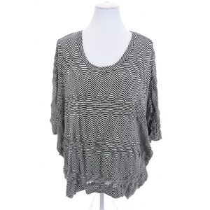Artelier Nicole Miller Oversized Black Chevron Dolman Tunic Top Womens Sz P ~ S